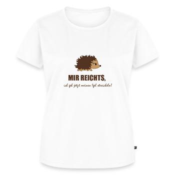 Igel: Mir reichts ich geh jetzt... - Frauen Premium Bio T-Shirt - Weiß - Vorne - AI Model Female 172 dark (172cm)
