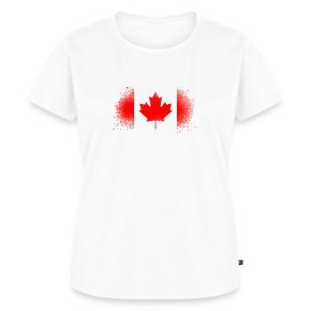 Drapeau Canada Grunge Cadeau Québec Canadien - T-shirt Premium bio Femme - blanc - Devant - AI Model Female 172 dark (172cm)