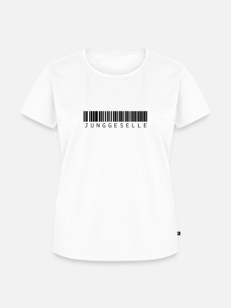 Junggeselle Barcode - Frauen Premium Bio T-Shirt - Weiß