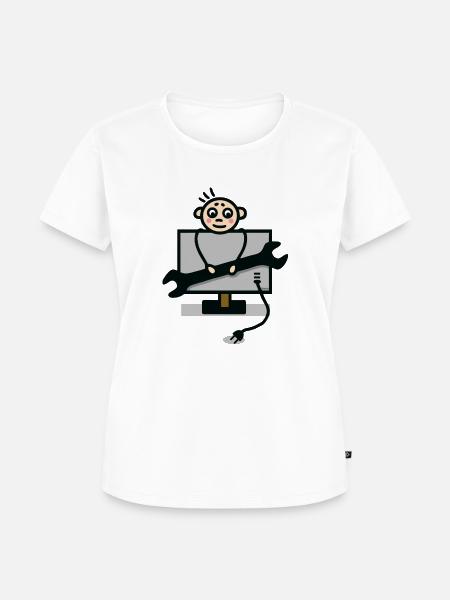 Fernsehtechniker - Frauen Premium Bio T-Shirt - Weiß