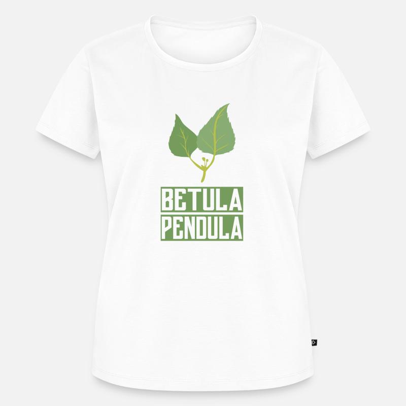 Linden tree with leaves / leaf gift - Women's Premium Organic T-shirt - white