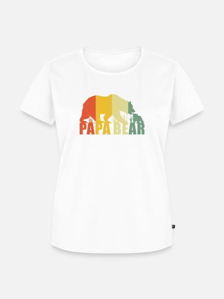 Papa Bär - Frauen Premium Bio T-Shirt - Weiß