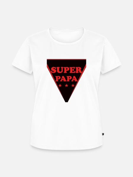 SuperPapa - Frauen Premium Bio T-Shirt - Weiß