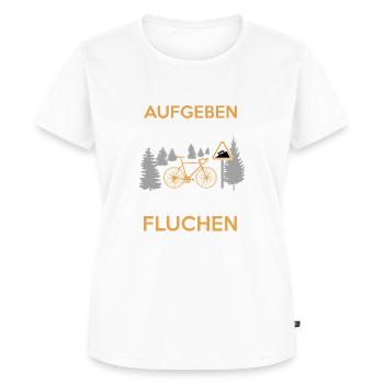 Fahrrad fahren und fluchen - Frauen Premium Bio T-Shirt - Weiß - Vorne - AI Model Female 172 dark (172cm)
