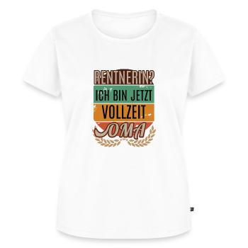 Rentnerin Oma Rente Lustige Sprüche für Damen - Women's Premium Organic T-shirt - white - Front - AI Model Female 172 dark (172cm)