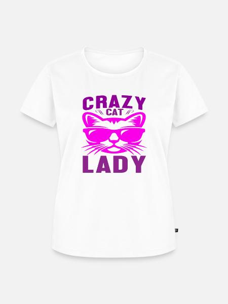 crazy cat lady - Frauen Premium Bio T-Shirt - Weiß