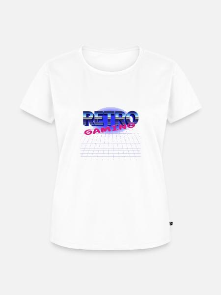 Retro-Gaming - Frauen Premium Bio T-Shirt - Weiß