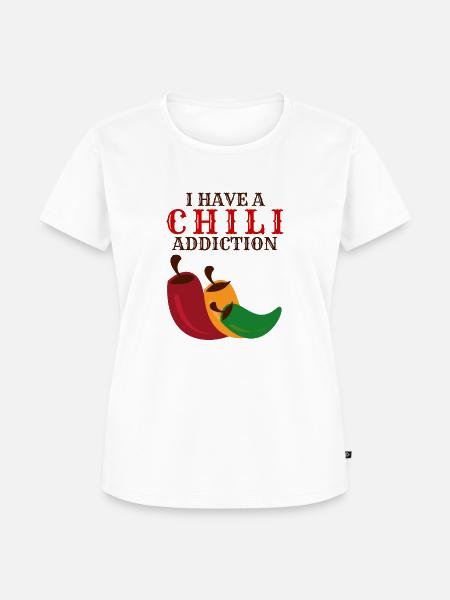 Chili-Sucht - Frauen Premium Bio T-Shirt - Weiß