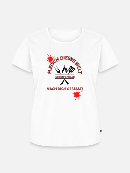 SERIEN-GRILLER - Frauen Premium Bio T-Shirt - Weiß