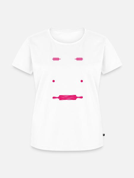Man Loves Baking - Frauen Premium Bio T-Shirt - Weiß