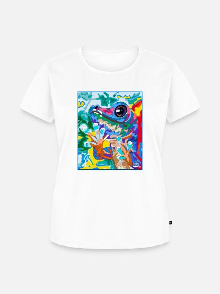 Gecko - Frauen Premium Bio T-Shirt - Weiß