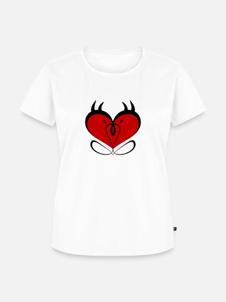 Teuflische Liebe - Frauen Premium Bio T-Shirt - Weiß