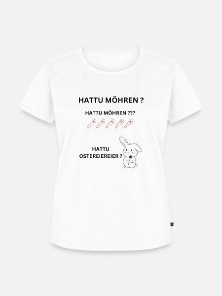 Ostern, Hase Möhre, - Frauen Premium Bio T-Shirt - Weiß