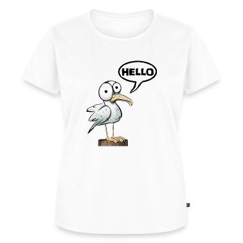 Hi Hello - Frauen Premium Bio T-Shirt - Weiß - Vorne - AI Model Female 172 dark (172cm)