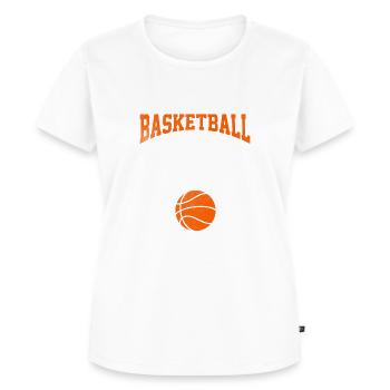 My Favorite Basketball Player Calls Me Mom T-Shirt - Frauen Premium Bio T-Shirt - Weiß - Vorne - AI Model Female 172 dark (172cm)