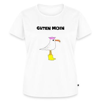 Moin Möwe - Frauen Premium Bio T-Shirt - Weiß - Vorne - AI Model Female 172 dark (172cm)