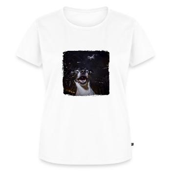 Drôle de chien Selfie Ufo Meme Gift - T-shirt Premium bio Femme - blanc - Devant - AI Model Female 172 dark (172cm)