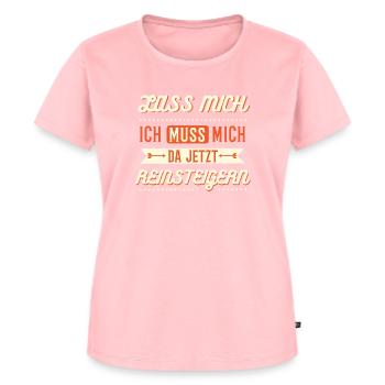 Lass mich - Frauen Premium Bio T-Shirt - Rosa - Vorne - AI Model Female 172 dark (172cm)