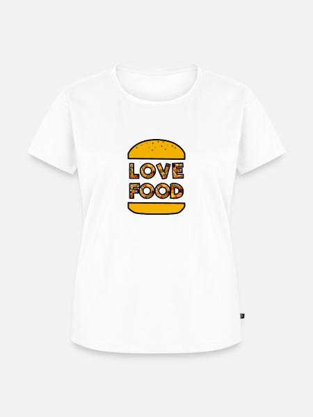 Burger liebe - Frauen Premium Bio T-Shirt - Weiß