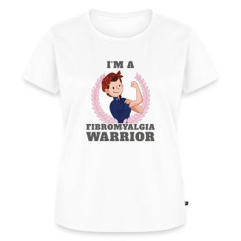 I'm a Fibromyalgia Warrior FM Awareness Gift Gift - Women's Premium Organic T-shirt - white - Front - AI Model Female 172 dark (172cm)