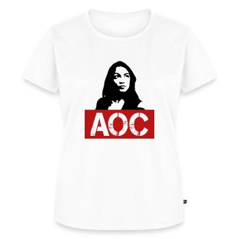 Alexandria Ocasio Cortez AOC Eine Feministin - Frauen Premium Bio T-Shirt - Weiß - Vorne - AI Model Female 172 dark (172cm)
