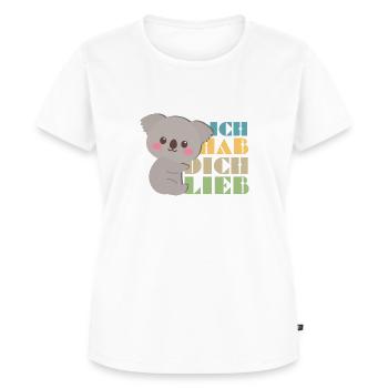 Ich Hab Dich Lieb Koala - Frauen Premium Bio T-Shirt - Weiß - Vorne - AI Model Female 172 dark (172cm)