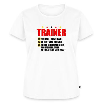 lustiger Trainer Spruch cooler Trainer Mannschaft - Frauen Premium Bio T-Shirt - Weiß - Vorne - AI Model Female 172 dark (172cm)