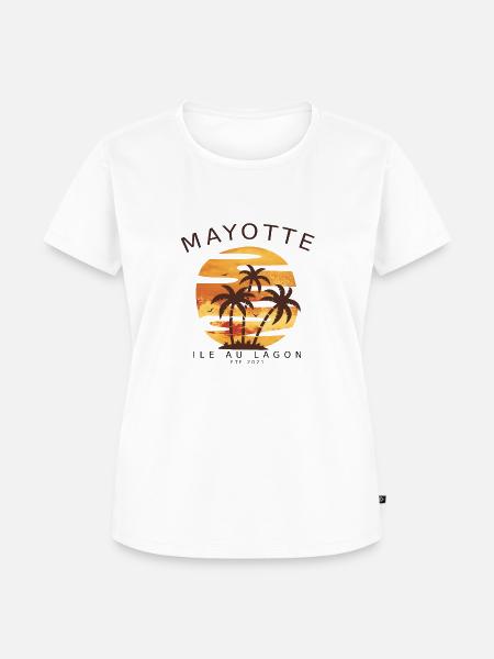 strand mayotte tshirt weiß - Frauen Premium Bio T-Shirt - Weiß