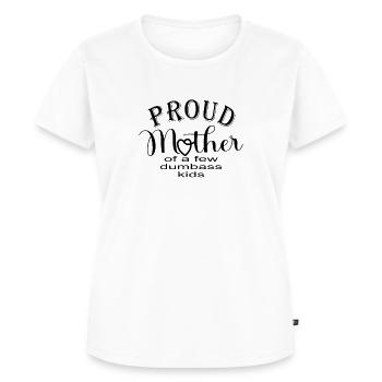 Trotse Moeder van een paar Dumbass Jonge geitjes - Vrouwen Premium Bio T-shirt - wit - Voor - AI Model Female 172 dark (172cm)