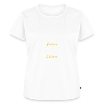 je peux pas j'ai des vaches à élever humour vache - T-shirt Premium bio Femme - blanc - Devant - AI Model Female 172 dark (172cm)