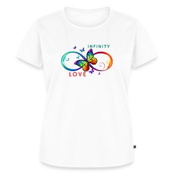 Unendliche Liebe - Frauen Premium Bio T-Shirt - Weiß - Vorne - AI Model Female 172 dark (172cm)