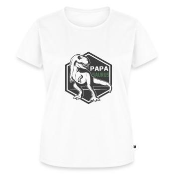 Papa saurus - Frauen Premium Bio T-Shirt - Weiß - Vorne - AI Model Female 172 dark (172cm)