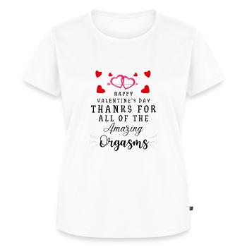 Thanks For All of the Amazing Orgasms Funny Gift - Women's Premium Organic T-shirt - white - Front - AI Model Female 172 dark (172cm)