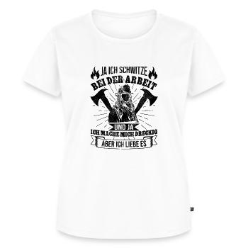 Feuerwehrfrau - Frauen Premium Bio T-Shirt - Weiß - Vorne - AI Model Female 172 dark (172cm)