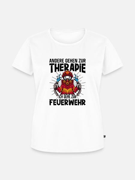 Feuerwehrfrau - Frauen Premium Bio T-Shirt - Weiß