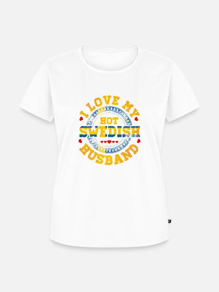 Schweden Ehemann - Frauen Premium Bio T-Shirt - Weiß