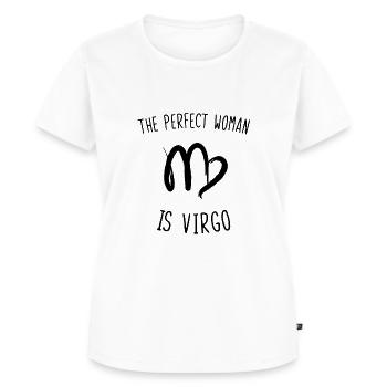The perfect woman is virgo - T-shirt Premium bio Femme - blanc - Devant - AI Model Female 172 dark (172cm)