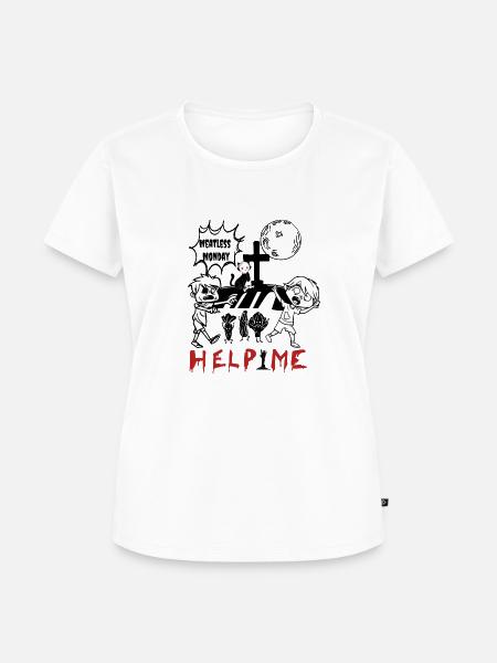Meatless Monday black - Frauen Premium Bio T-Shirt - Weiß