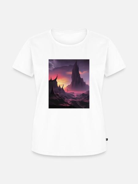 Dämonische Landschaft - Frauen Premium Bio T-Shirt - Weiß