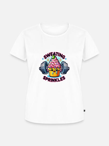 Cupcake - Sweating Sprinkles - Frauen Premium Bio T-Shirt - Weiß