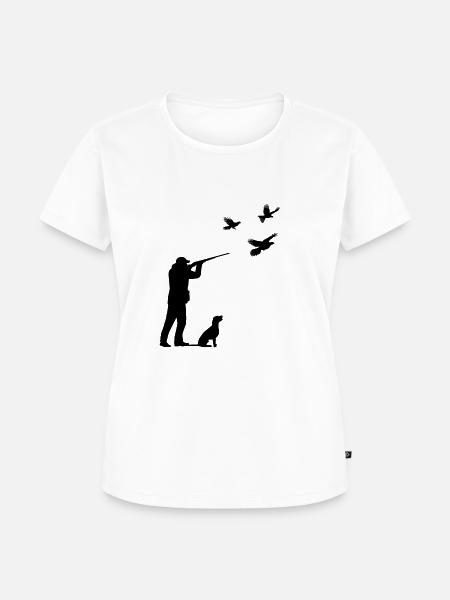 Auerhahn Jagd Vogel Männer Jägerhund - Frauen Premium Bio T-Shirt - Weiß