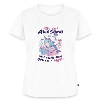Drôle narval méduse animal être si génial - T-shirt Premium bio Femme - blanc - Devant - AI Model Female 172 dark (172cm)