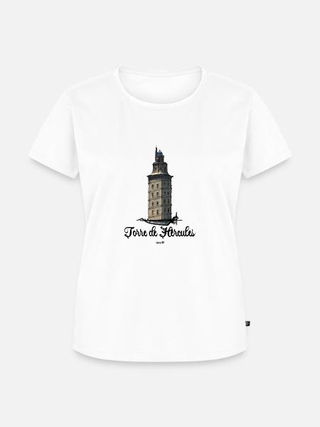 Torre de Hércules Leuchtturm - Frauen Premium Bio T-Shirt - Weiß