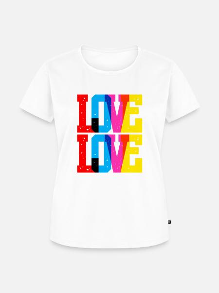 Love Wins - Frauen Premium Bio T-Shirt - Weiß