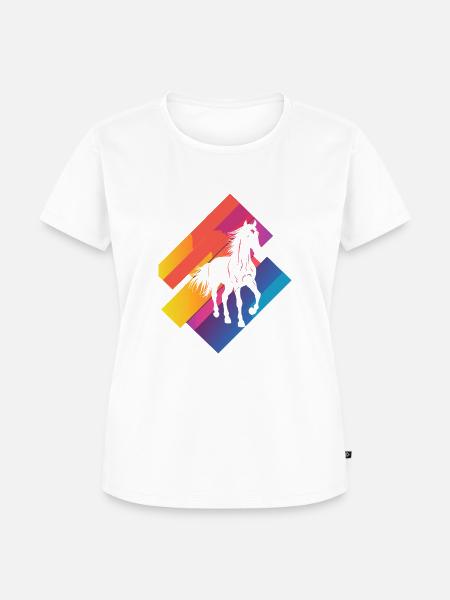 Pferd Pferdekopf Hufe - Frauen Premium Bio T-Shirt - Weiß