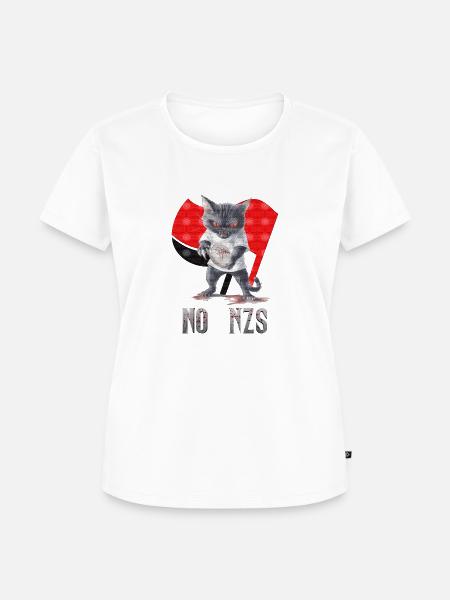 Katze no NZS Antifa - Frauen Premium Bio T-Shirt - Weiß