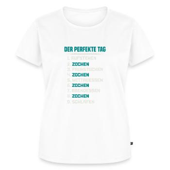 Controller Videospiel Zocker Gamer Computerspiel - Frauen Premium Bio T-Shirt - Weiß - Vorne - AI Model Female 172 dark (172cm)