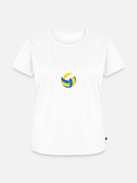 Volleyball Breaking Through - Frauen Premium Bio T-Shirt - Weiß