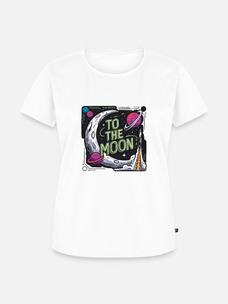 To The Moon Rocket Launch - Frauen Premium Bio T-Shirt - Weiß