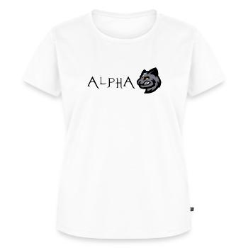 Wolf Wolf Alpha - Frauen Premium Bio T-Shirt - Weiß - Vorne - AI Model Female 172 dark (172cm)